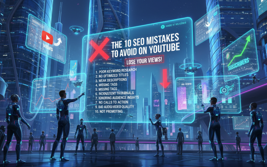 Les 10 erreurs SEO à éviter sur YouTube pour ne pas perdre vos vues !